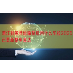 浦江到黄骅运输泵机用什么车拉2025已更新整车直达
