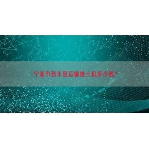 宁波市到丰县运输推土机多少钱？